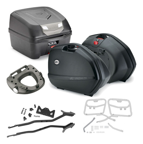 Kit Baul Trasero Laterales Con Soportes Para Honda Cb 500 F