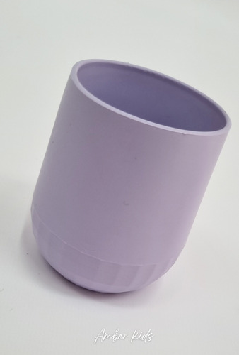 Set Vaso Cuchara Y Tenedor De Silicona Bebe Lila