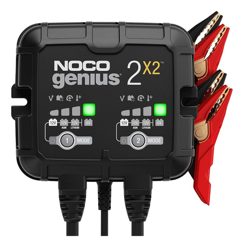 Genius2x2 2 Bancos 4 A 2 A Cargador De Bateria Inteligente P