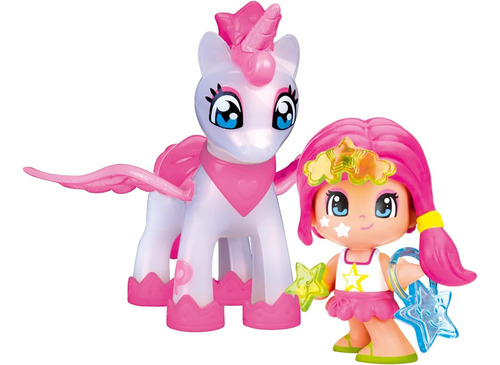 Figura Pinypon Muñeca Con Unicornio Volador Original