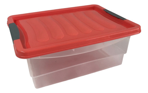 Organizador Caja Cesto Plastico Con Tapa Starbox 23,5 Lts