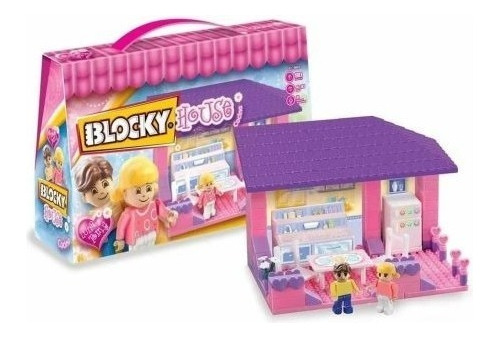 Bloques Blocky House Cocina 2 Muñecos Armar Crear 