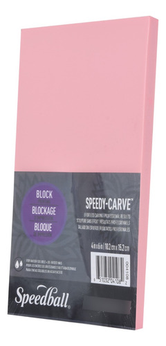 Speedball Speedcarve Bloque Rosa Grabado Y Tallado 10 X 15