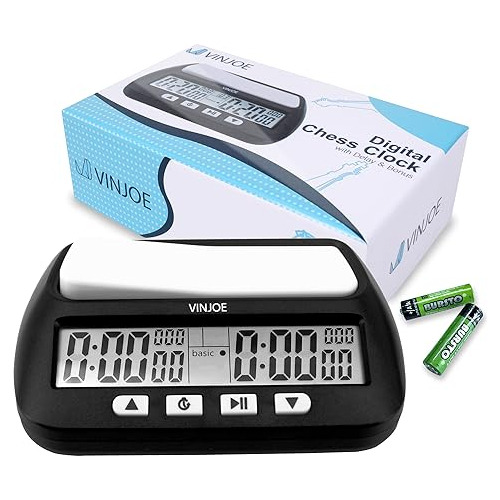 Vinjoe Reloj De Ajedrez Digital Chess Timer Professional For