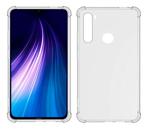 Forro Bryp Xiaomi Redmi 8 Antigolpe Silicone Transparente