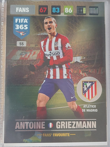 Carta Adrenalyn Xl Fifa 365 2017 Antoine Griezmann  55