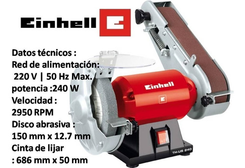 Amoladora / Lijadora De Banda Einhell Th-us 240
