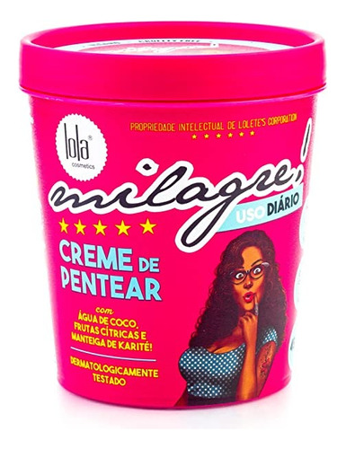 Milagre Crema Para Peinar Lola Cosmetics 450g