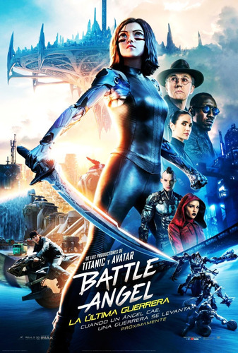 Lona Original Cine Battle Angel Alita Banner Poster Guerrera