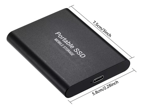 Externo Disco Duro Ssd 2tb 2000gb Sólido Mini Portátil
