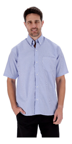 Camisa Hombre Manga Corta Hombre Corte Recto Cuadros