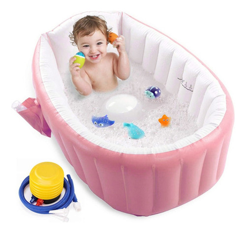 Bañera Inflable Plegable Portátil Para Bebés Con Bomba Aire