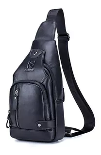 Pechera Mochila Morral Hombre Cuero Genuino Bullcaptain