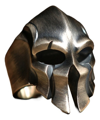 Anillo Vintage Máscara Casco De Héroe Espartano Hero