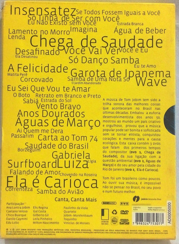 Tom Jobim Maestro Soberano Box 3 Dvd's Com Luva (Usado)