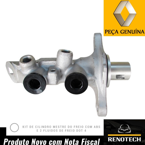 Kit Cilindro Mestre Freio Com Abs E 2 Fluidos Freio Fluence