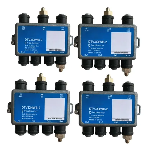 Multi Switch 3 X 4 Antena Receptor Satelital X10 Unidades