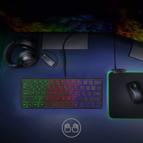 Teclado Para Juegos De 64 Teclas Mini Usb Con Cable
