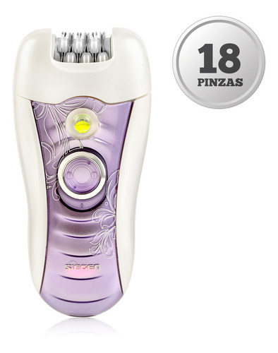 Depiladora Siegen Sg-9003 18 Pinzas Color Blanco Y Lila