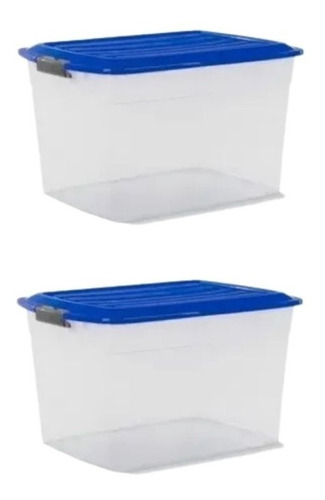 2 Cajas Organizadoras Plasticas 34lts Colombraro Argenshop