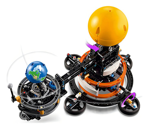 Lego Technic Planeta Tierra Y Luna En Órbita