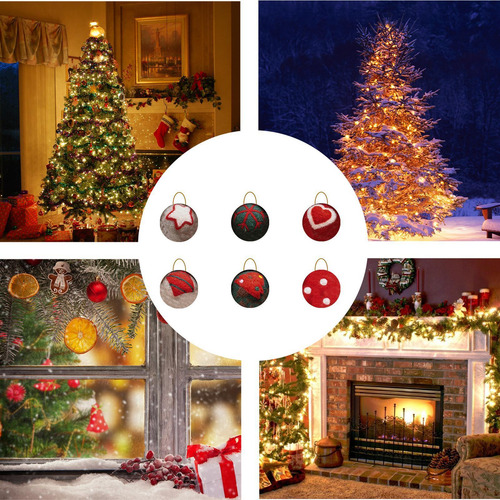 Bolas De Adornos Navideños De Fieltro Adornos De Bolas Navid