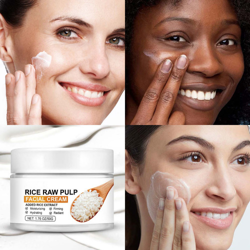 Creme Hidratante Raw Polp Facial De Arroz Com Extrato De Arr