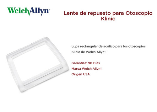 Imagen 3 de 9 de Lente De Repuesto Welch Allyn Para Otoscopio Klinic