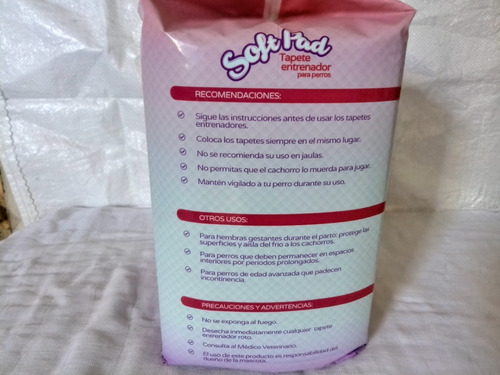 Tapete Entrenador Absorbente Para Perro Soft Pads 50 Pzas