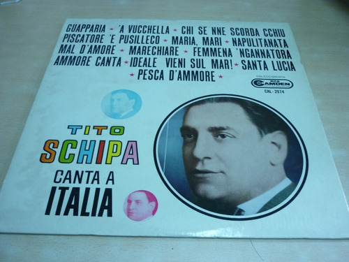 Tito Schipa Canta Italia Vinilo Impecable