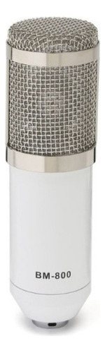 Micrófono OEM BM-800 Condensador Cardioide color blanco/plateado