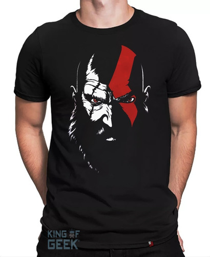 Camiseta Kratos God Of War Camisa Gamer Nerd Jogo Blusa Geek