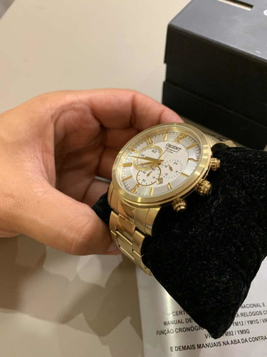 Relógio Orient Dourado Com Cronógrafo