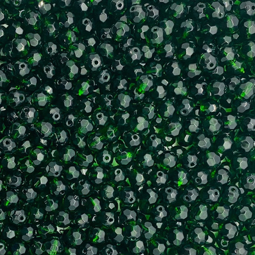 150 Miçangas Contas De Cristal Vidro 8mm Umbanda E Candomble Cor Verde-escuro