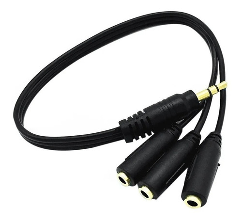 Cable De 3.5 Mm Stereo 1 Macho A 3 Hembras Parlantes 5.1 