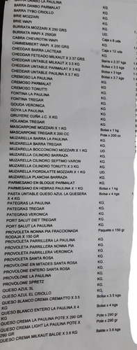 Muzzarella Barraza Planchas 20kg X Menos Consultar -envios
