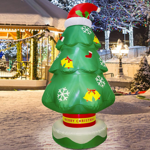 Estrella Torcida Árbol Inflable De Navidad De 7 Pasteles, Ár