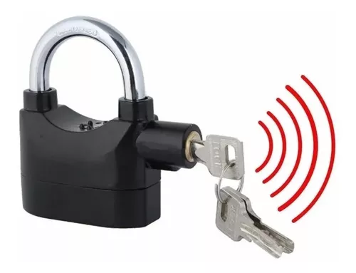 Candado Alarma Bicicletas Motos Puertas Alarm Lock Negro