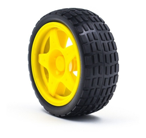 Rueda Goma Para Arduino Motor Encastre Robot Whell