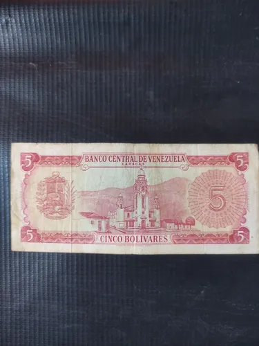 Billete 5 Bolívar Año 1974 (Usado)