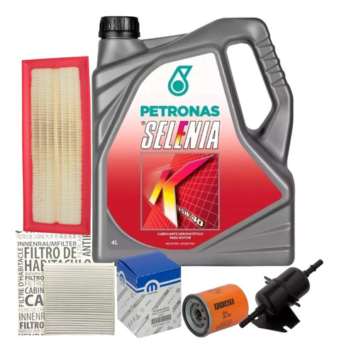 Kit Filtros + Aceite Selenia K 15w40 Fiat Palio 1.4 8v Evo 