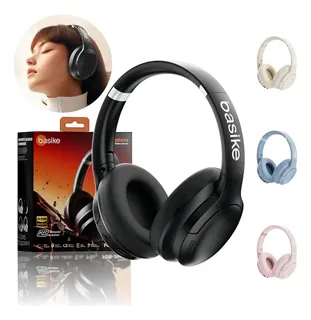 Headset Bluetooth Redução De Ruído Do Anc Hifi Basike Fone de ouvido Headphone Bluetooth5.4 over-ear Sem Fio Com Microfone Até 50h de Bateria