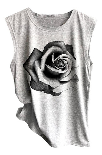 Tops Verano Para Mujer Camiseta Manga Estampado Floral Blusa