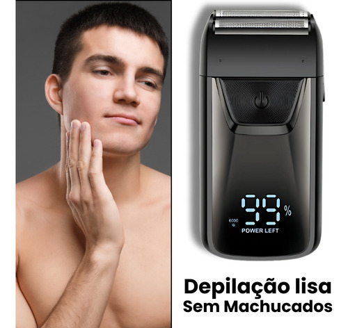 Barbeador Shaver Bivolt 5w Display Led Aparador Pelo Nariz