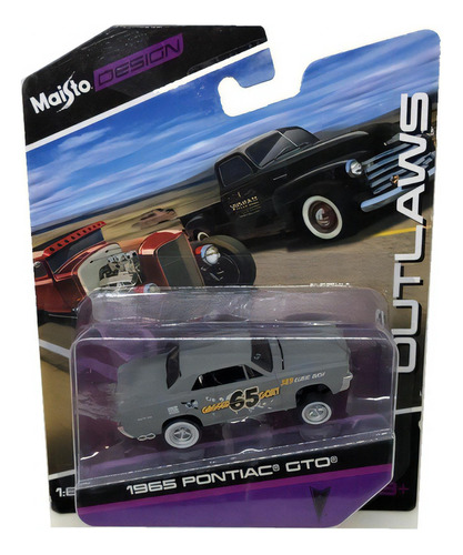 Maisto Outlaws 1965 Pontiac Gto 1:64 Color Gris