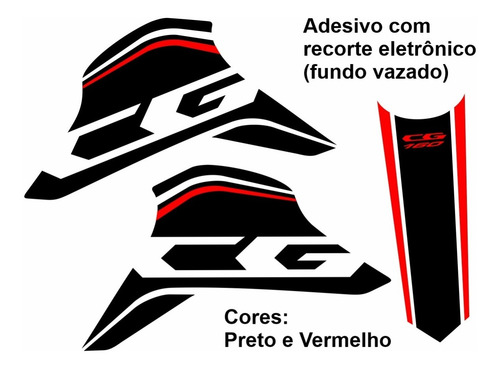 Kit Adesivos Cg Fan 2023 Gravata + Tanque Lateral .prata10