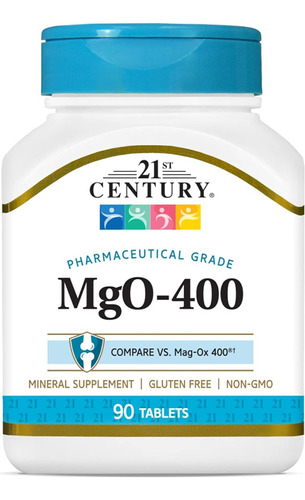 Mgo 400 Mg Oxido Magnesio 90 Tb - - Unidad A $1699