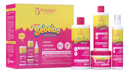 Kit Capilar Bebeloo Tutti Frutti Bio Instinto 4 Itens -1 Kit