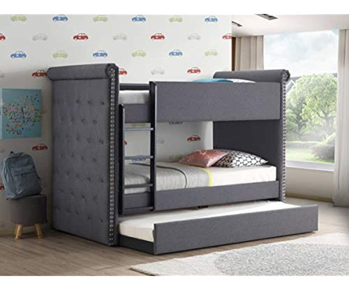 Litera Y Nido Acme Romana Ii (twin/twin) - - Tela Gris