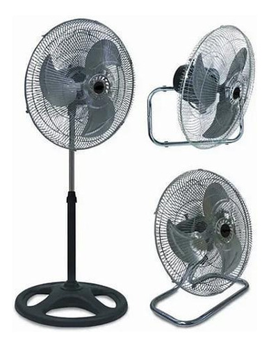 Ventilador De Pie 55w Industrial 3 Velocidades 3 Aspas